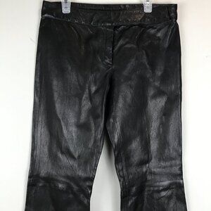 Womens Emma Black, black leather Pants Size 6